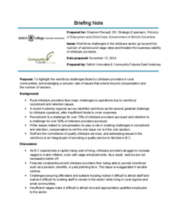 Policy Briefing: Workforce