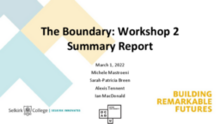 The Boundary: Workshop 2 Summary Report