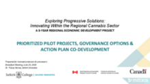 Exploring Progressive Solutions: Innovating Within the Regional Cannabis Sector - Prioritized Pilot Projects, Governance Options & Action Plan Co-Development