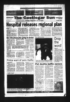   Castlegar Sun 1994-02-02   , page 1
