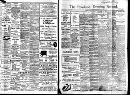   Rossland Evening Record 1897-05-27   , page 1