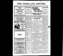   Rossland Evening Record 1900-01-01   , page 1