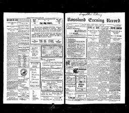   Rossland Evening Record 1899-03-07   , page 1