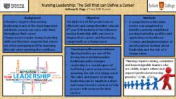 Nursing Leadership: The Skill that can Define a Career