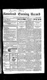   Rossland Evening Record 1899-03-13   , page 1