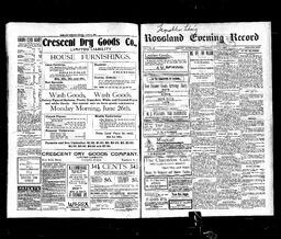   Rossland Evening Record 1899-06-29   , page 1