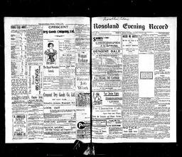   Rossland Evening Record 1899-08-07   , page 1