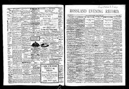   Rossland Evening Record 1897-03-02   , page 1