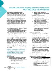 The Economic Conditions of the Nelson and Area's Arts, Culture, and Heritage Sector: Executive Summary
