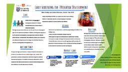 Early Screening for Paediatric Development: 