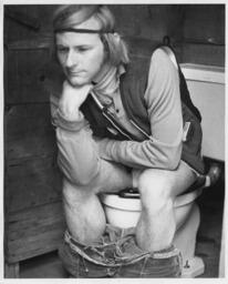 ARTS I Student Posing on Toilet (1)