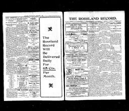   Rossland Evening Record 1899-09-02   , page 1