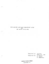 Fire History and Range Enhancement Study for the Cayuse Creek Area