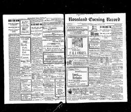   Rossland Evening Record 1898-12-09   , page 1