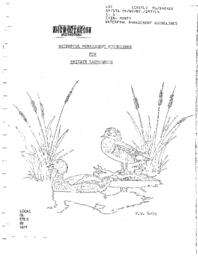Waterfowl Management Guidelines for Private Landowners