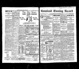   Rossland Evening Record 1899-03-21   , page 1