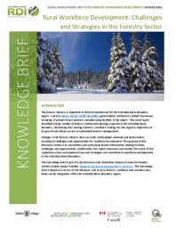Knowledge Brief: Rural Workforce Development - Challenges and Strategies in the Forestry Sector