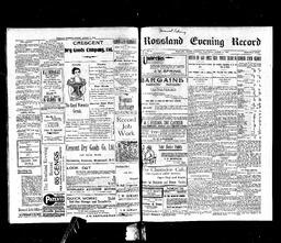  Rossland Evening Record 1899-08-16   , page 1