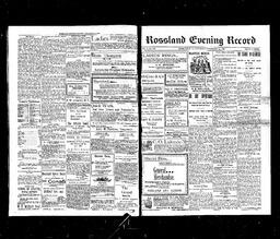   Rossland Evening Record 1898-11-19   , page 1