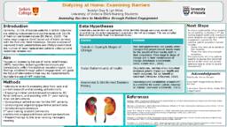 Dialyzing at Home: Examining Barriers