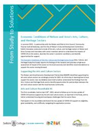 From Study to Solutions: Economic Conditions of Nelson and Area's Arts, Culture, and Heritage Sectors
