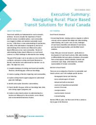 Navigating Rural: Place Based Transit Solutions for Rural Canada
