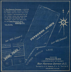 Plan of the Peterson Block: A Subdivision of Part of Lot 400, Group 1 West Kootenay District, B.C.: 