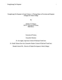 Strengthening Our Response to Sexual Violence: A Working Paper on Prevention and Response Strategies for Selkirk College
