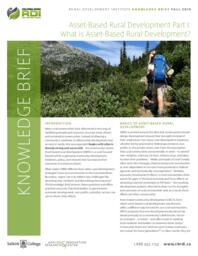 Knowledge Brief: Asset-Based Rural Development Part I - What is Asset-Based Rural Development?