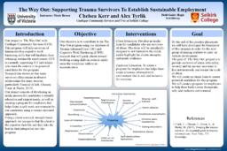 The Way Out: Supporting Trauma Survivors To Establish Sustainable Employment