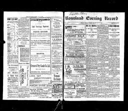   Rossland Evening Record 1899-07-31   , page 1