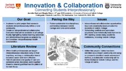 Innovation & Collaboration: Connecting Students Interprofessionally