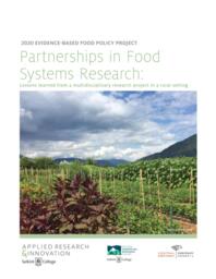 Evidence-Based Food Policy Project: Partnerships in Food Systems Research - Lessons Learned from a Multidisciplinary Research Project in a Rural Setting