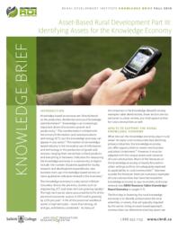 Knowledge Brief: Asset-Based Rural Development Part III - Identifying Assets for the Knowledge Economy