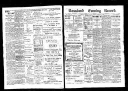   Rossland Evening Record 1898-02-15   , page 1