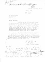 The Leon and Thea Koerner Foundation Correspondence