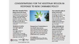 Considerations for the Kootenay Region in Response to New Cannabis Policy: 