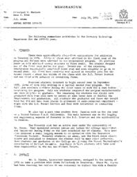 Memorandum: Annual Report 1970-71