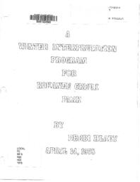 A Winter Interpretation Program for Kokanee Creek Park