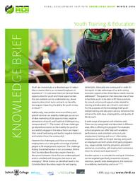 Knowledge Brief: Youth Training and Education
