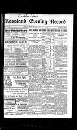   Rossland Evening Record 1899-07-21   , page 1