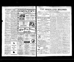   Rossland Evening Record 1899-09-29   , page 1