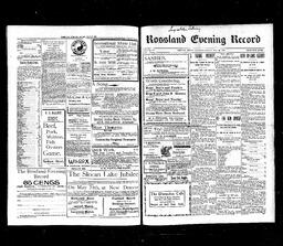   Rossland Evening Record 1899-05-22   , page 1