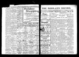   Rossland Evening Record 1899-12-09   , page 1