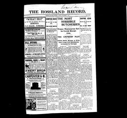   Rossland Evening Record 1900-09-04   , page 1