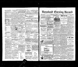   Rossland Evening Record 1898-11-15   , page 1