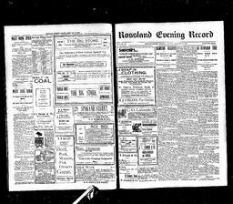   Rossland Evening Record 1899-02-20   , page 1