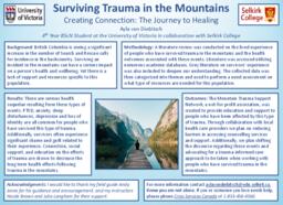 Surviving Trauma in the Mountains: Creating Connection: The Journey to Healing