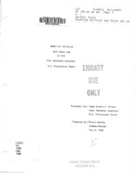 Mountain Bicycles and Their Use in the East Kootenay district, B.C. Provincial Parks