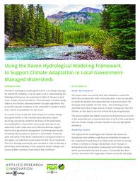 Using the Raven Hydrological Modeling Framework to Support Climate Adaptation in Local Government-Managed Watersheds